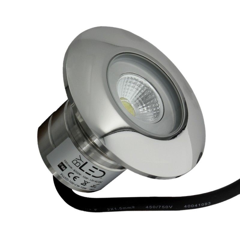 Projecteur piscine buse inox 100mm - CW –10W – 12VAC/DC – IP68