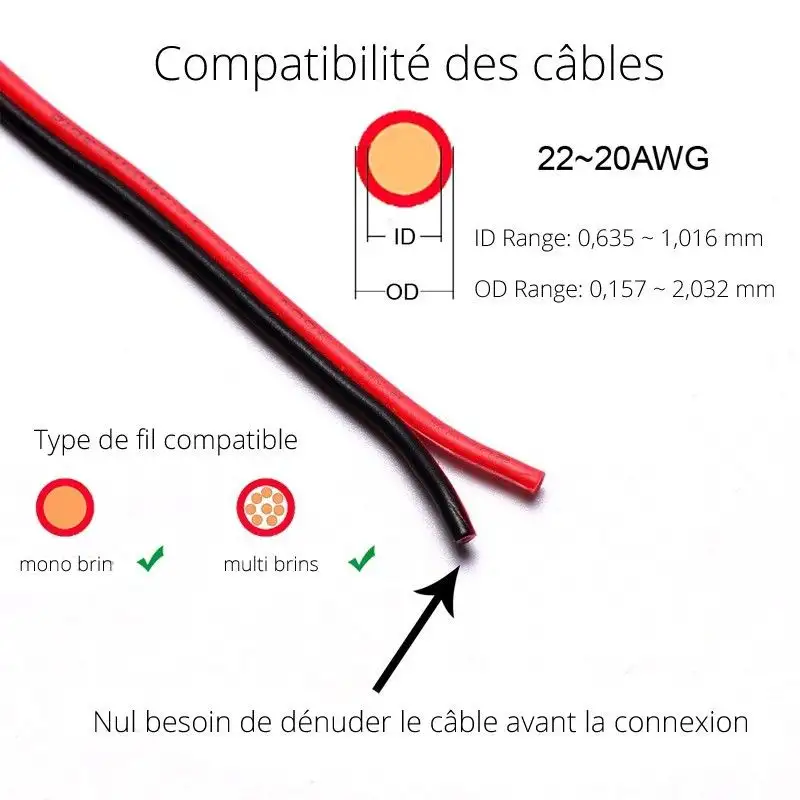 Fiche à sertir 2 pôles – La paire Fiche à sertir 2 pôles – La paire