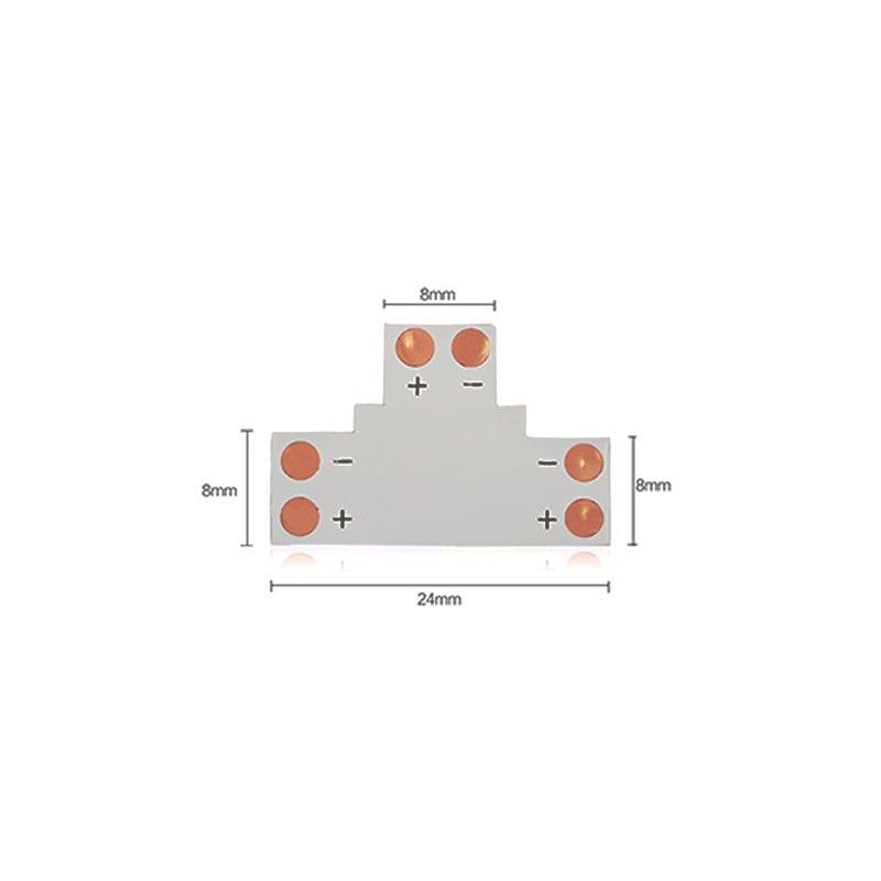 Connecteur en T à souder pour ruban LED