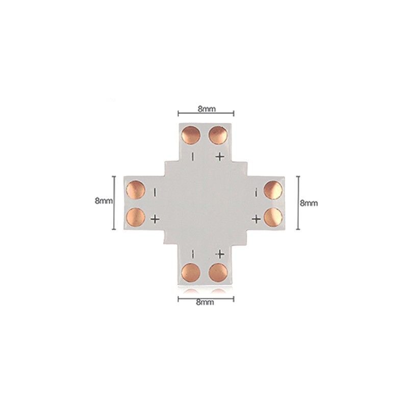Connecteur en X à souder pour ruban LED