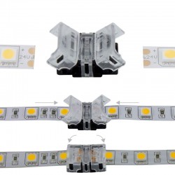 Jonction rapide ruban LED Mono IP20 10 mm - 2p