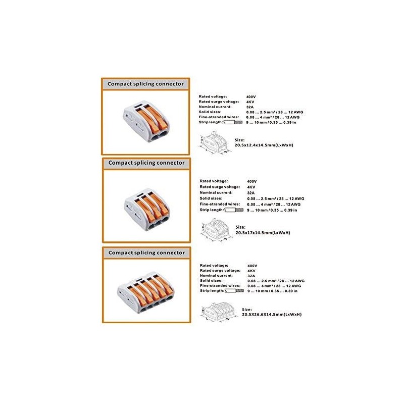 Connecteur rapide à levier – 4 pôles