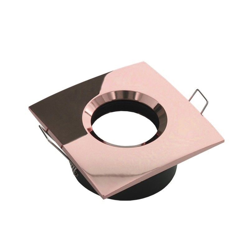 Spot encastrable collerette carrée chanfrein SPLIT - Or brillant