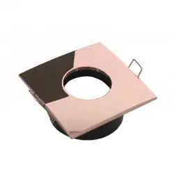 Spot encastrable collerette carrée convex SPLIT - Or brillant