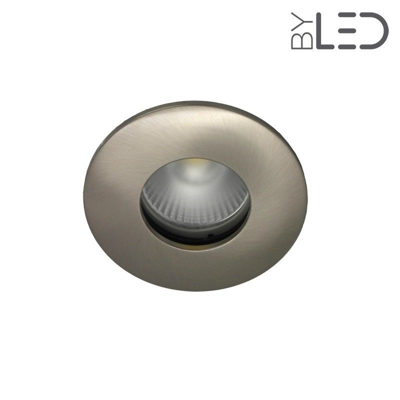 Spot encastrable collerette ronde convex SPLIT - Nickel satiné