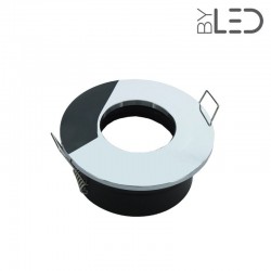 Spot encastrable collerette ronde convex SPLIT - Chrome