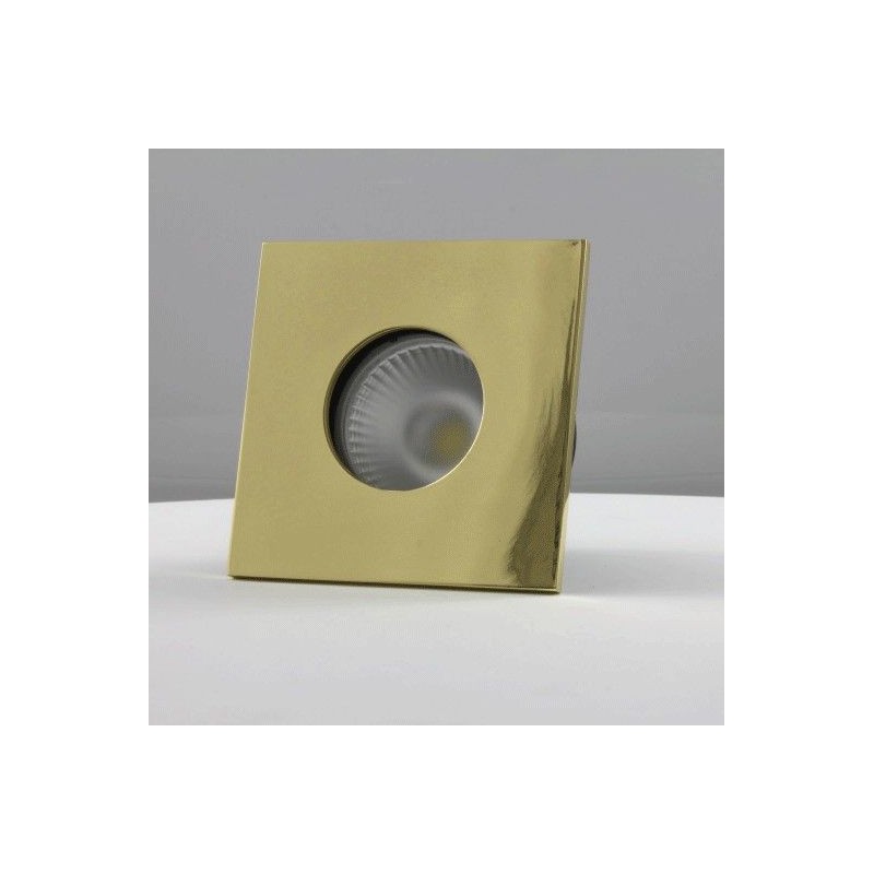 Spot encastrable collerette carrée flat SPLIT - Or brillant