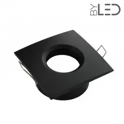 Spot encastrable collerette carrée chanfrein SPLIT - Noir