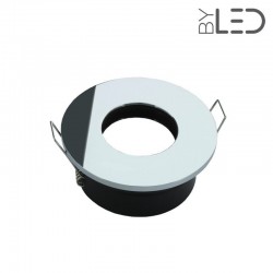 Collerette pour support GU10 - Ronde flat SPLIT - Chrome