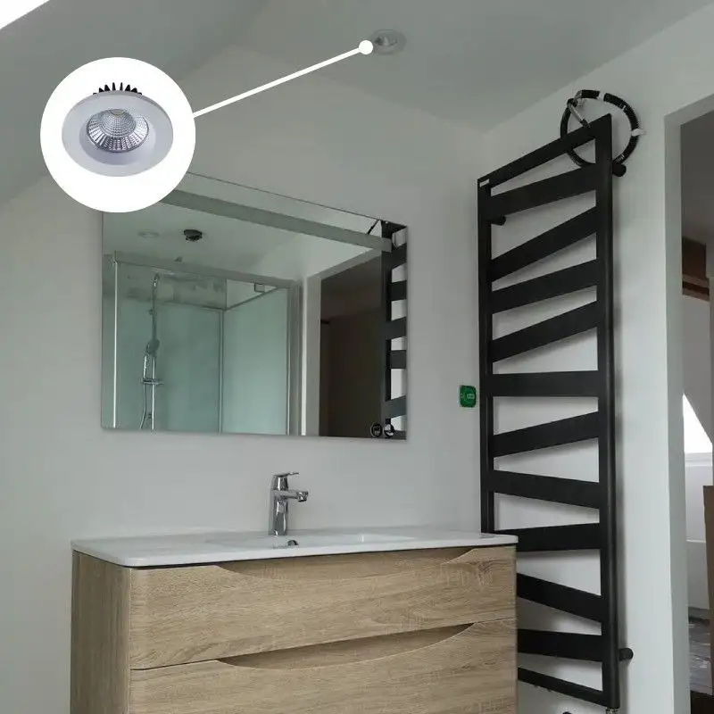 Spot LED encastrable fixe - IP64 - BBC - RT2012 - Cobyx 5W – Blanc pur