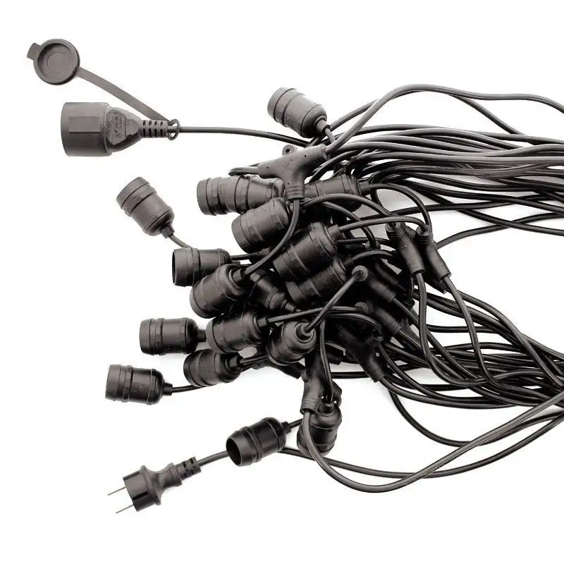 Guirlande extérieure guinguette lumineuse LED E27 - 20m - IP65