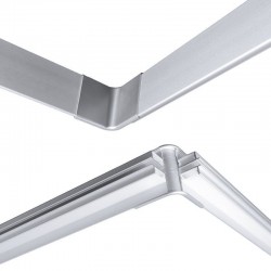 Jonction en X pour traversée d'angle pour profilé LED aluminium corniche 2 directions M04