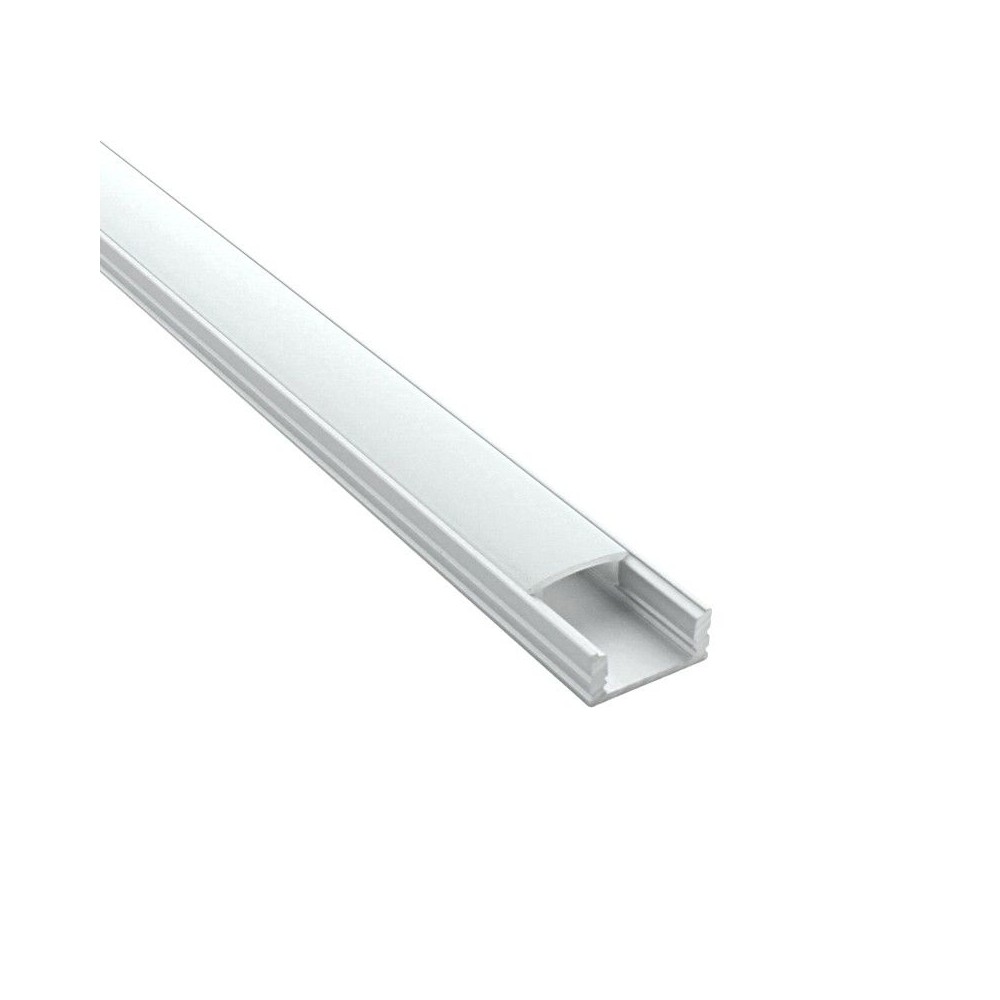 Profilé gris aluminium extra plat en applique pour ruban LED