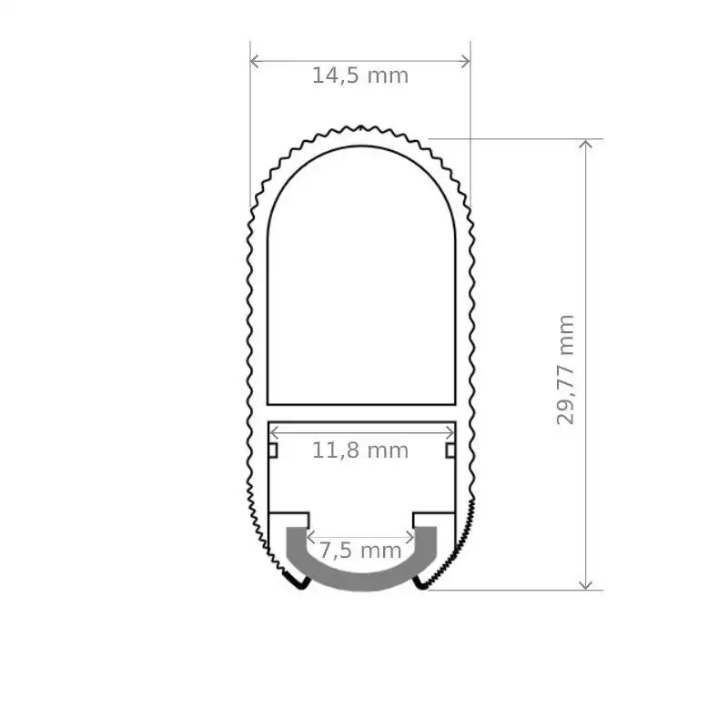 Profilé LED aluminium pour penderie et dressing - T02 - Diffuseur givré Profilé LED aluminium pour penderie et dressing - T02 - Diffuseur givré