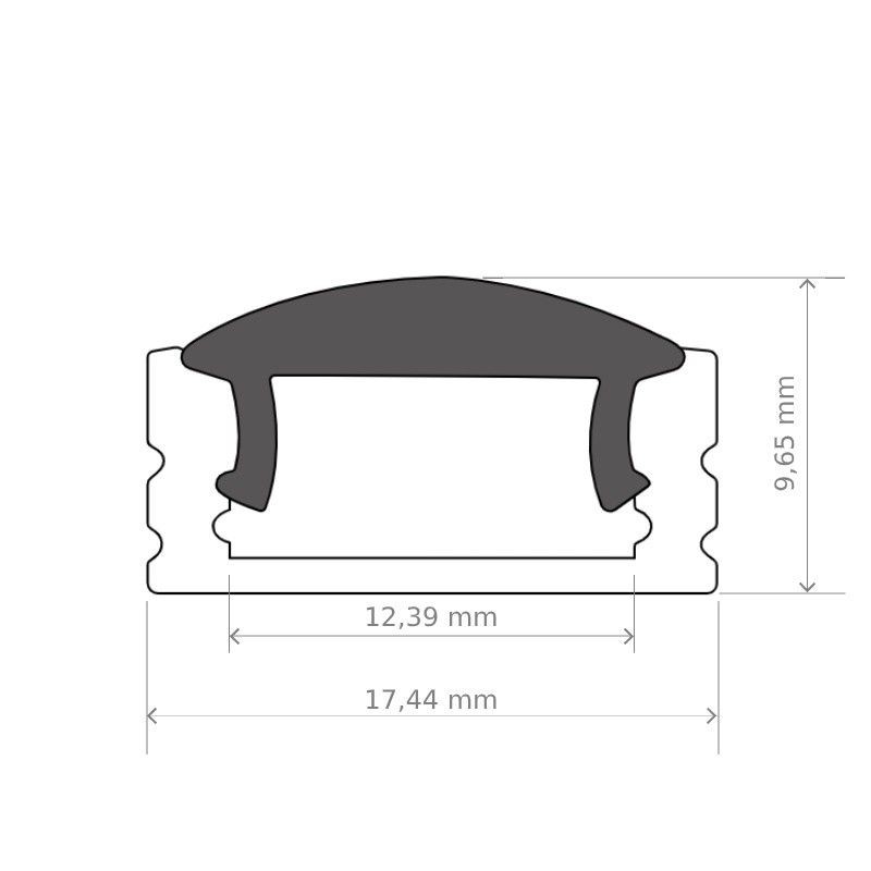 Profilé LED aluminium à diffuseur focalisé - CRAFT - C08