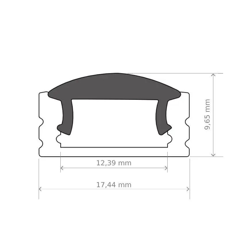 Profilé LED aluminium à diffuseur focalisé - CRAFT - C08