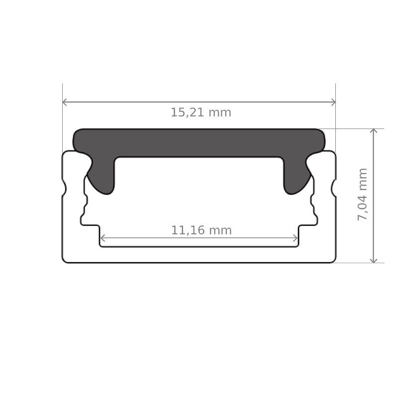 Profilé aluminium pour ruban LED miniature - C01 Blanc