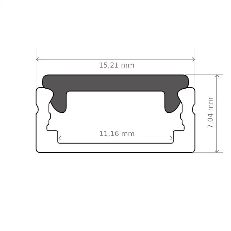Profilé aluminium pour ruban LED miniature - C01 Blanc Profilé aluminium pour ruban LED miniature - C01 Blanc