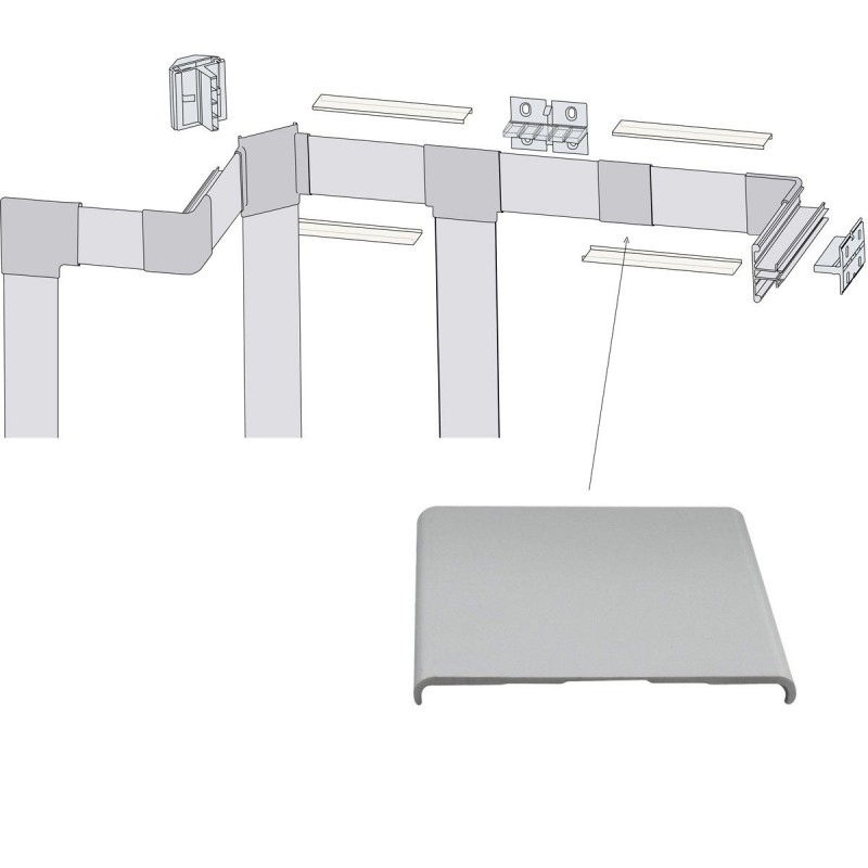 Jonction droite  pour profilé M04