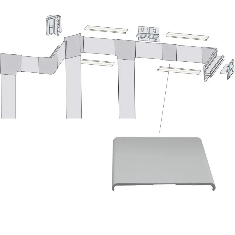 Jonction droite pour profilé M04
