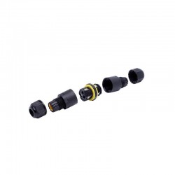 Connecteur de jonction étanche à vis IP68 MINI 3 pôles - Axial