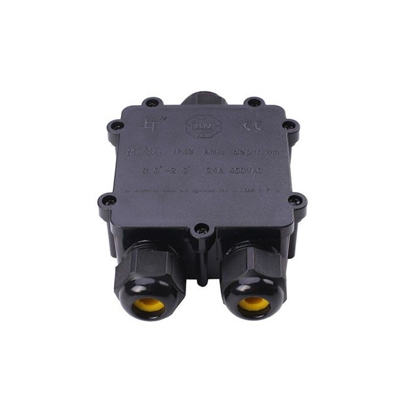 Boîte de connexion étanche à 3 entrées IP68 - Axial