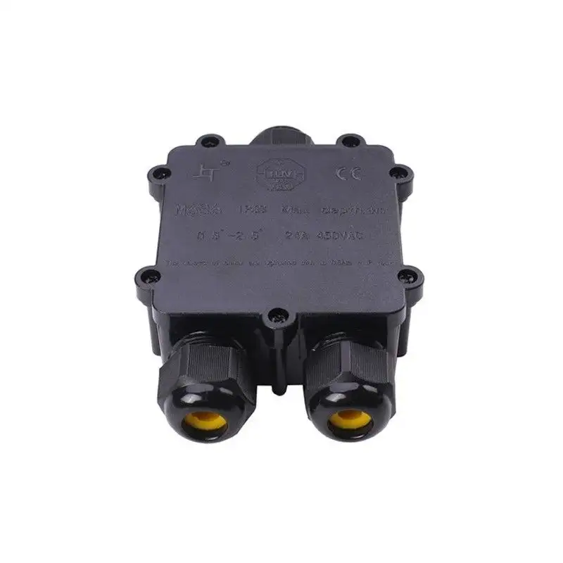 Boîte de connexion étanche à 3 entrées IP68 - Axial