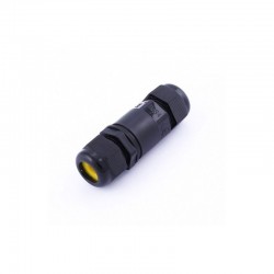 Connecteur de jonction étanche à vis IP68 - 3 pôles - Axial