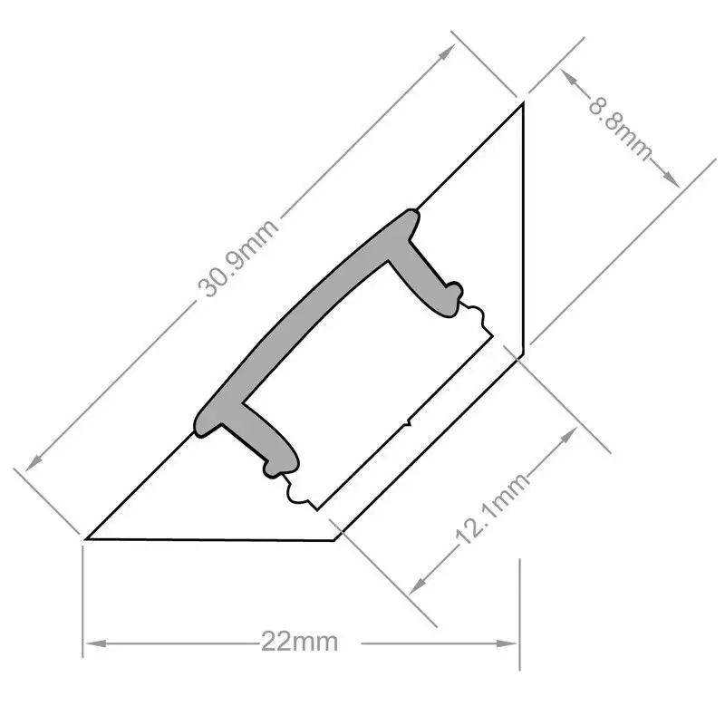 Profilé ruban LED aluminium d'angle pour ruban LED - CRAFT - A03 Profilé ruban LED aluminium d'angle pour ruban LED - CRAFT - A03