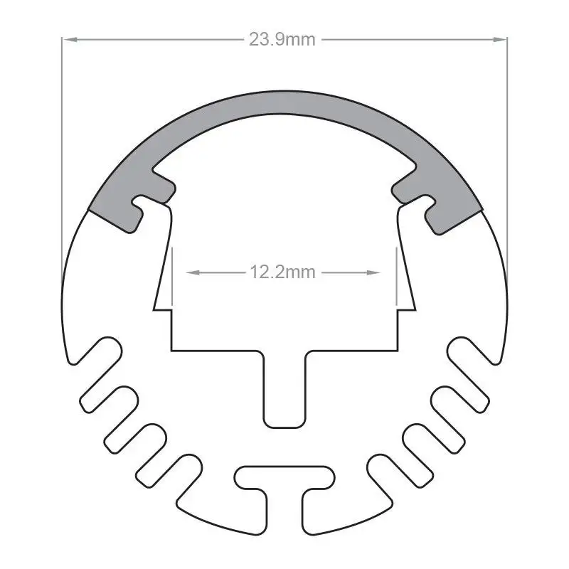 Profilé aluminium tube pour ruban LED - CRAFT - T01