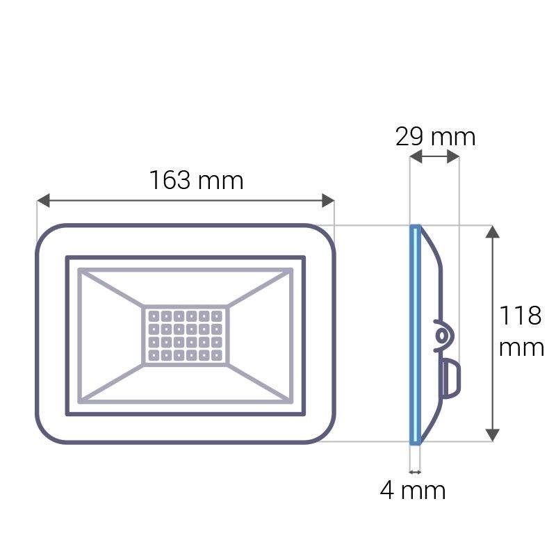Shape – Projecteur LED ultra plat 20W Blanc - 230V - extérieur/intérieur