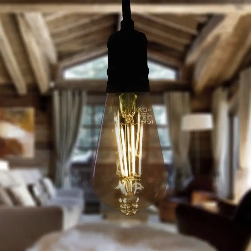 Ampoule LED à filament Edison - Ambrée – 6W - E27 - Dimmable