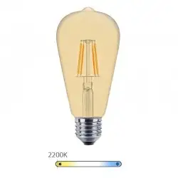 Ampoule LED à filament Edison - Ambrée – 6W - E27 - Dimmable