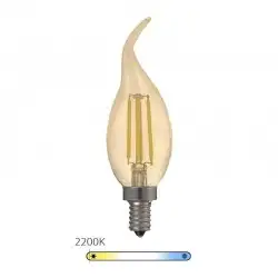 Ampoule LED à filament Bougie - Ambrée - E14 – 4W - Dimmable