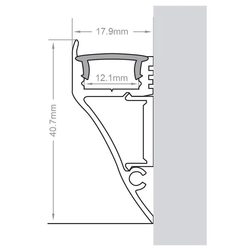 Profilé aluminium corniche laqué blanc pour ruban LED - CRAFT - M01 Profilé aluminium corniche laqué blanc pour ruban LED - CRAFT - M01
