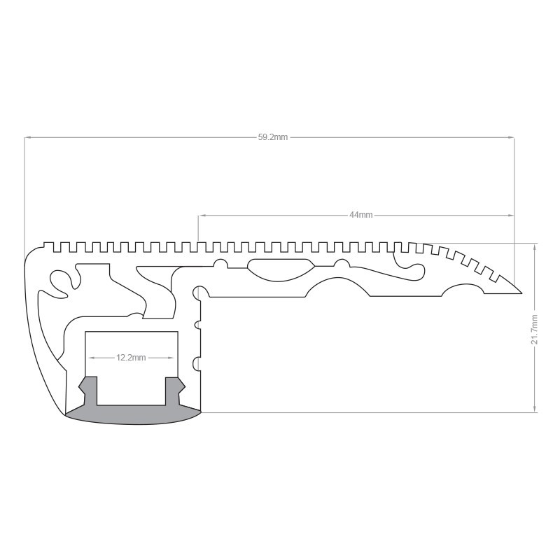 Profilé aluminium marches escaliers pour ruban LED - CRAFT - S01