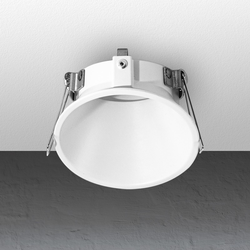 Spot encastrable anti-éblouissement asymétrique IP20 -  GU10 - Blanc - Atlas