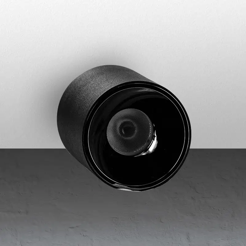 Spot LED en applique rond plafond - 7W - Noir