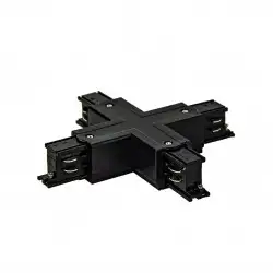 Jonction en X pour rail "Track" trois voies - Noir.