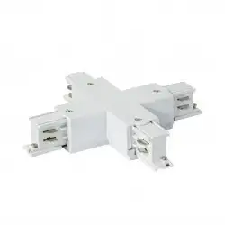 Jonction en X pour rail "Track" trois voies - Blanc.