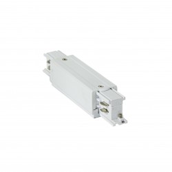 Jonction avec bornier pour rail "Track" trois voies - Blanc.