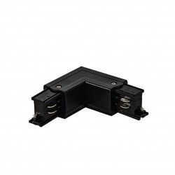 Jonction en L pour rail "Track" trois voies - Noir.