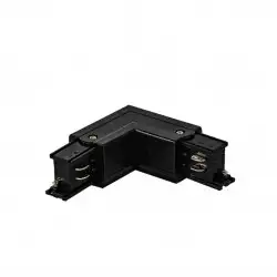 Jonction en L pour rail "Track" trois voies - Noir.