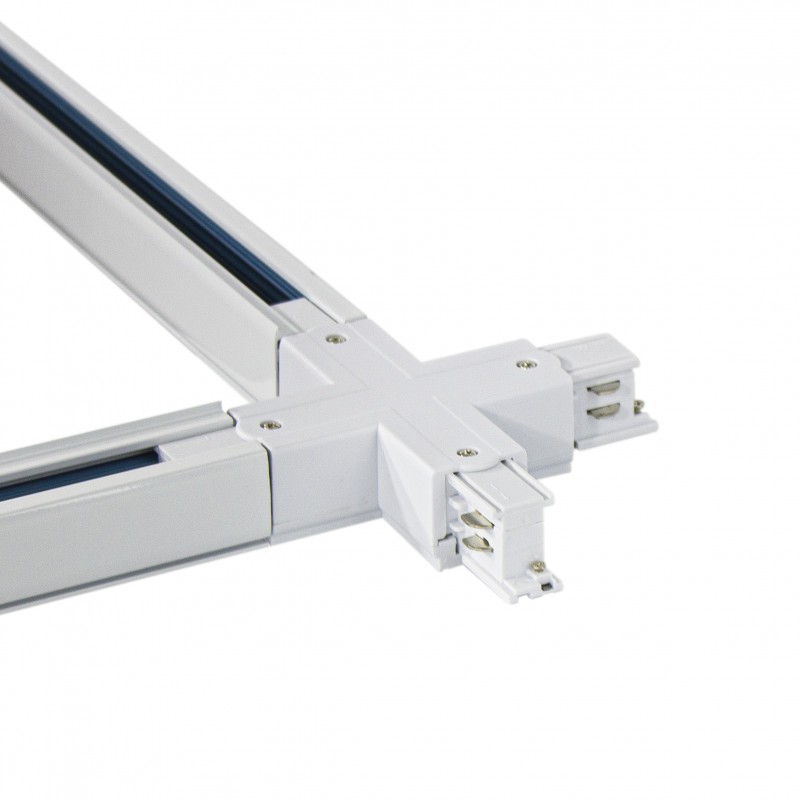 Jonction en X pour rail "Track" trois voies - Blanc.