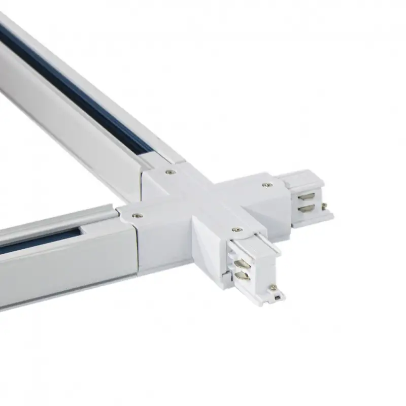 Jonction en X pour rail "Track" trois voies - Blanc.