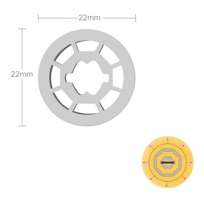 Tube néon flex moyen pour ruban LED - 360° - R22-360
