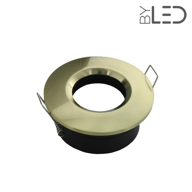 Spot encastrable collerette ronde chanfrein SPLIT - Or satiné