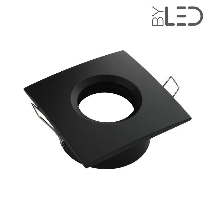 Spot encastrable collerette carrée chanfrein SPLIT - Noir