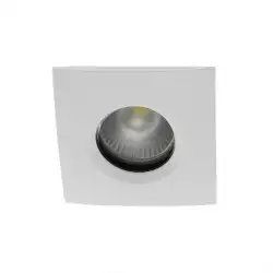 Spot encastrable collerette carrée chanfrein SPLIT - Blanc mat