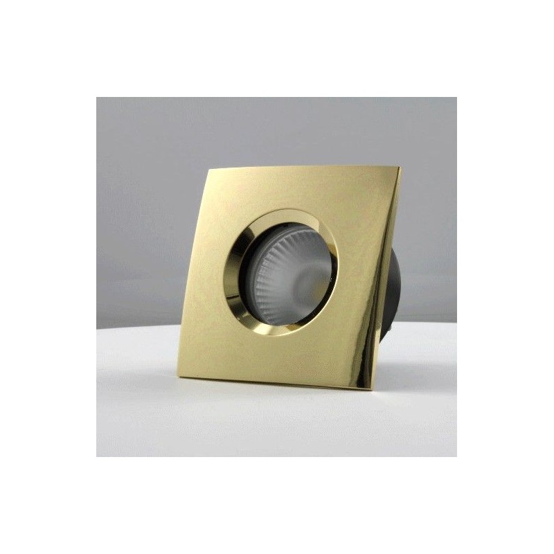 Spot encastrable collerette carrée chanfrein SPLIT - Or brillant